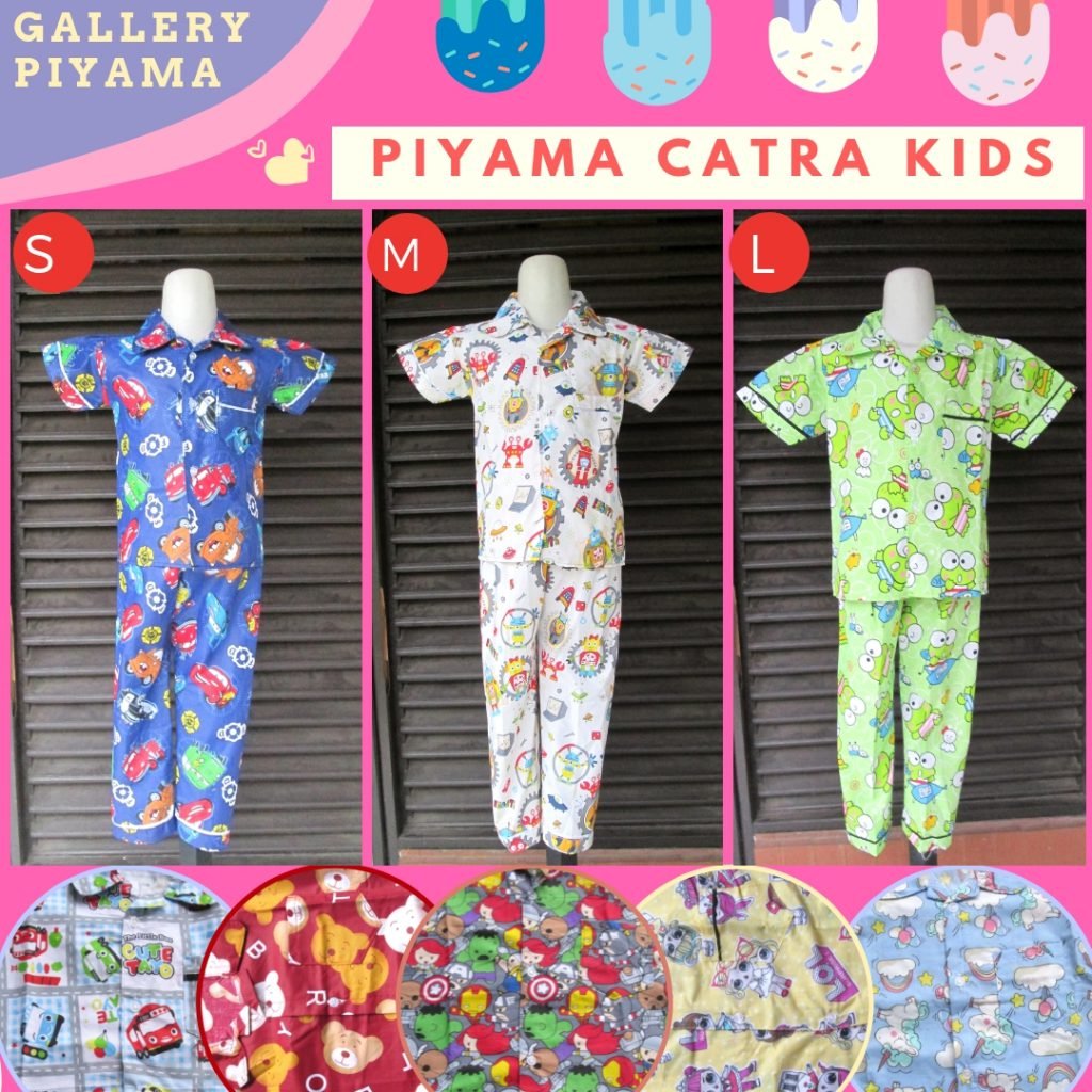 Supplier Piyama Catra Kids Karakter Murah di Bandung