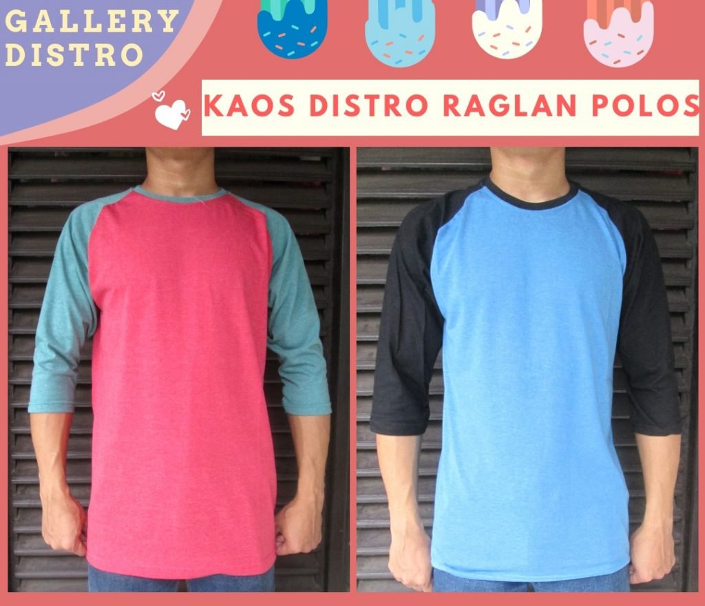Supplier Kaos Distro Raglan Polos Murah di Bandung