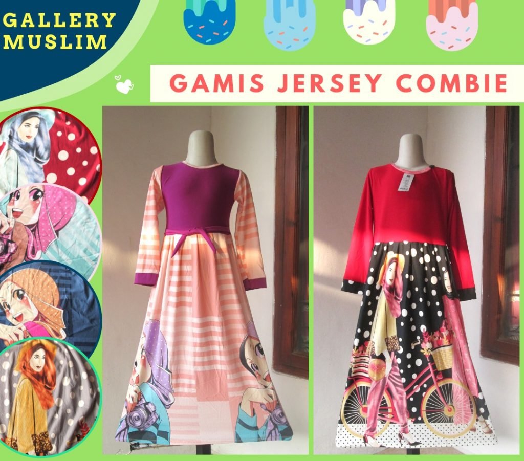 Supplier Gamis Jersey Combie Anak Perempuan Murah di Bandung