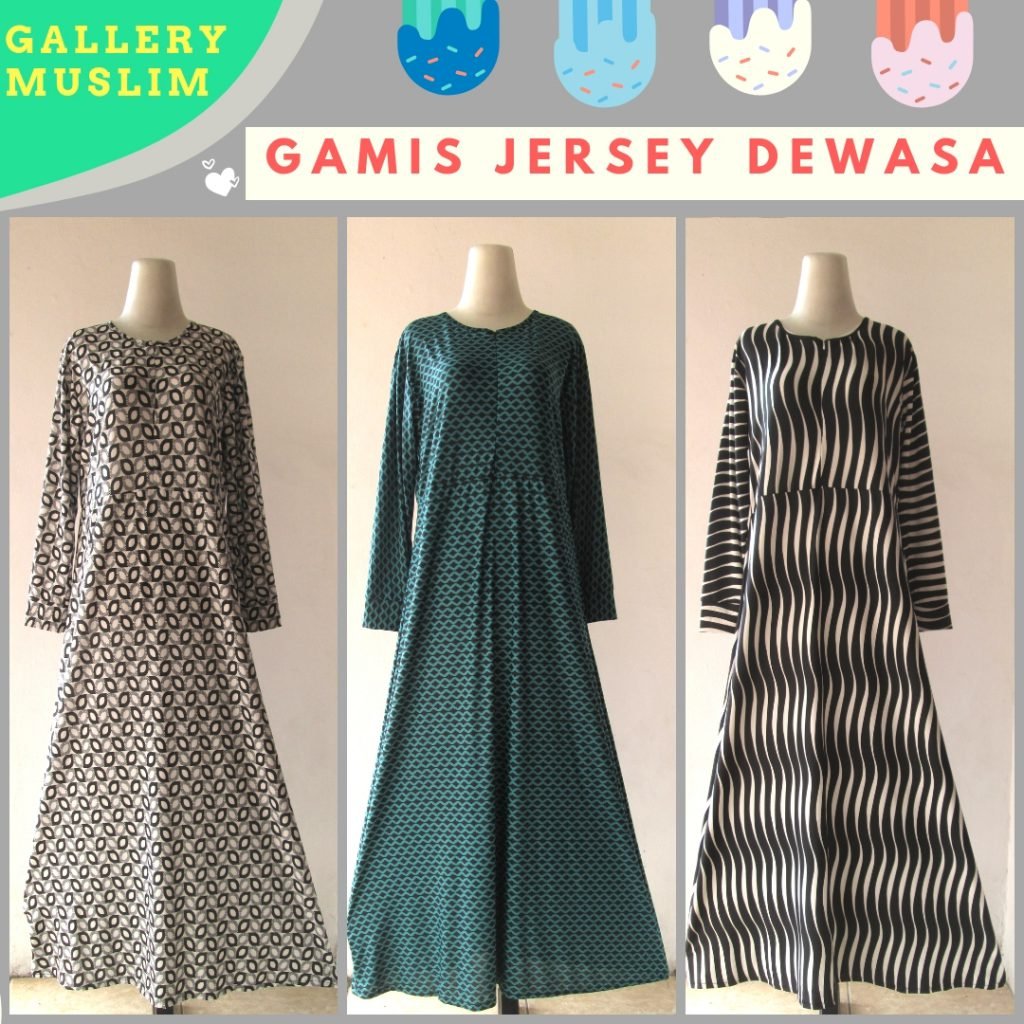 Distributor Gamis Jersey Dewasa Murah di Bandung