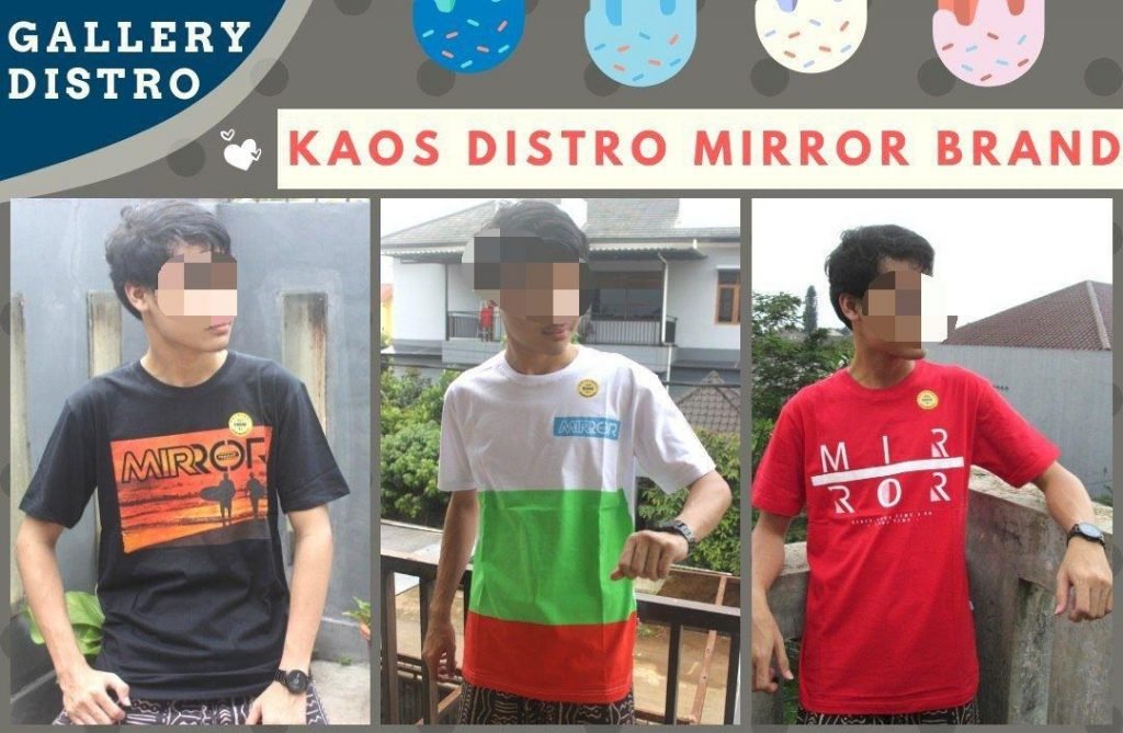Supplier Kaos Distro Mirror Brand Original Dewasa Murah di Bandung