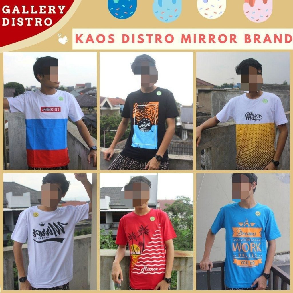 Supplier Kaos Distro Mirror brand Original Dewasa Murah di Bandung