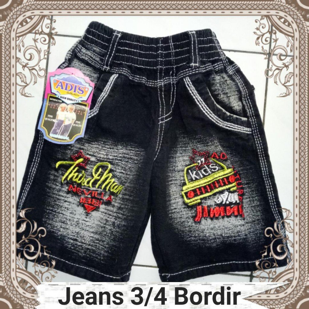 Sentra Grosir Jeans 3/4 Bordir Anak Laki Laki Termurah